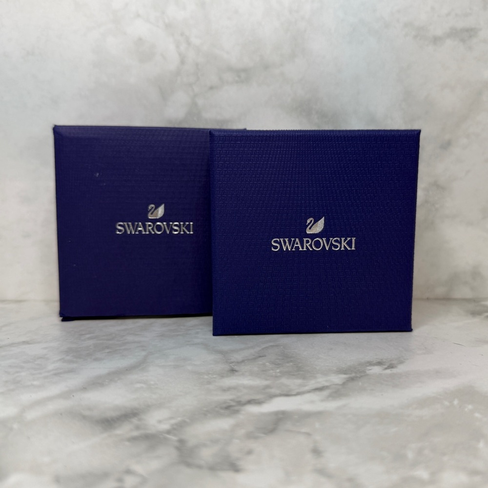 Authentic Swarovski Jewelry Box Set – Blue Box with Tags (Empty}